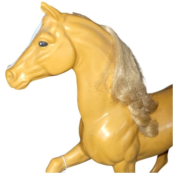 1980 VNTG Mattel Barbie's Palomino Horse Dallas, Blaze Face, Rooted Mane Tail - Picture 8 of 10